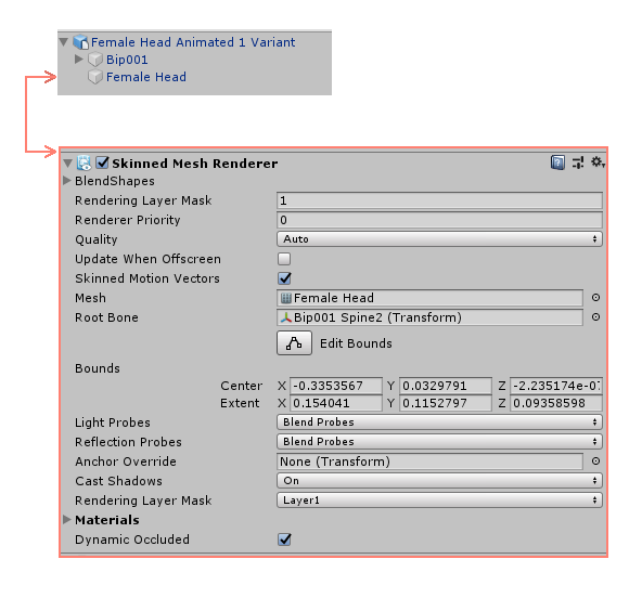 Skinned Mesh Renderer Component